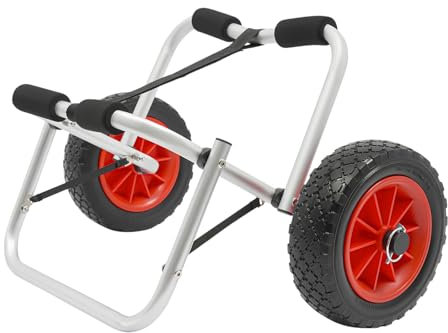 TanjcXliu Aluminium kajakwagen Kajak Kubehör Transportwagen Klappbar mit 10 Zoll Rädern Tragfähigkeit 176 lbs für den Umgang mit Booten, Kanus und Rettungsinseln