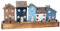 Logbuch-Verlag Häuserzeile Maritime Hafenstadt Haus in blau & braun Meer Sommer Dekoration für Badezimmer 32,5 cm