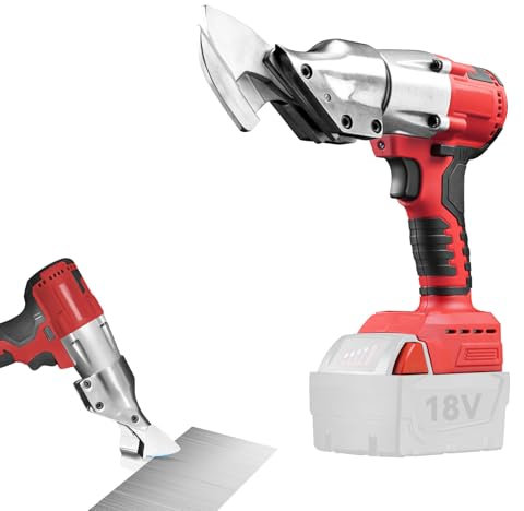 Kabellose Elektrische Schere für Milwaukee 18V Akku, 300N.m Bürstenlose Elektrische Metallschere mit 360° drehbarem Kopf, Max 2mm Scherenstärke für Blech, Teppichleder