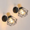 DELIPOP 2 Stück Wandleuchte Innen Vintage, Retro Wandlampe Holz und Metall Schwarz E27, Wandspot Verstellbare Wandbeleuchtung für Wohnzimmer Schlafzimmer Büro Küche Flur