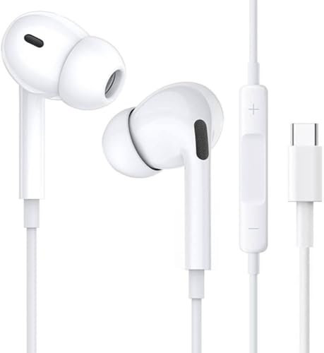 Auricolare USB C, auricolari cablati tipo C con microfono compatibile con iPhone 16 15 Pro Max Plus,iPad Pro Air,Huawei P70/60/50,Samsung Galaxy S25/S24/S22/S21/Ultra,Google Pixel 9/8,Xiaomi,Android