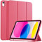 EspZanthic Custodia Cover Compatibile con iPad 11a Generazione (A16) 11 Pollici (2025) / iPad 10a Generazione 10.9 Pollici (2022) Ultra Sottile Retro Cover con Portapenne, Rosso Anguria