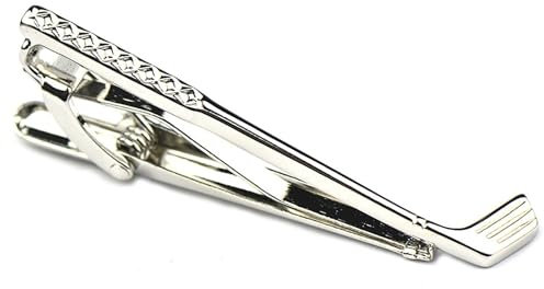 Pinces à Cravate pour Hommes Pinces à Cravate en Argent for Clubs de Golf, Accessoires de Mariage