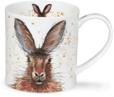 Dunoon Orkney Happy Hares 0.35Litre Fine Bone China Hare Design Mug