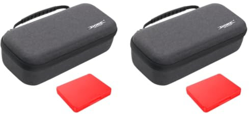 Fiorky Case de Transporte de 2pcs Consola y Accesorios de Juegos Switch 2, con la Caja de Almacenamiento de Cartucho de 8 bits Bolsa de Bolsillo de Malla de Viaje de Mesh