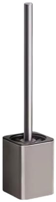 Toilettenbürstenhalter Metall-Wand- oder Bodenmontage-Toilettenbürste mit doppeltem Verwendungszweck, Rundbürste, WC-Bürstengarnitur mit Kunststoffborsten, WC-Bürste Toilettenbürstenhalter