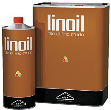 LINOIL OLIO DI LINO CRUDO 1 LITRO IMPREGNANTE PER LEGNO, PREPARAZIONE COLORI A OLIO E SIGILLANTE INNESTI
