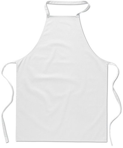 eBuyGB 1 Stück Catering Cooking Uni Chef's Unisex Küchenschürze Baumwolle weiß