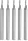 sourcingmap 5PCS 1/8 Shank 0.8mm x 3mm Carbide End Mill CNC Router Bits 2 Flute Milling Bit for Acrylic PVC MDF Wood