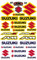KIT STICKERS ADESIVI COMPATIBILI PER SUZUKI RM RMZ SPONSOR AUTO MOTO FURGONE CROSS ENDURO CASCO (63)
