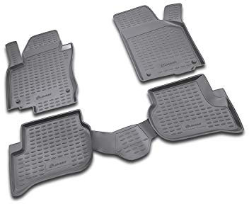 Element Passgenaue Premium Antirutsch Gummimatten Fußmatten für VW Golf Plus V 5Typ 6Q/9N/9N3 2002-2010
