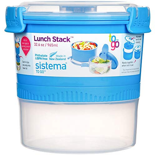 Sistema 2 Stück Lunchbox Lunch Stack To Go, 965ml, Farbe zufällig