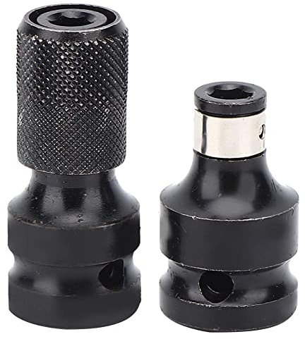 LiebeWH 2Pcs Stecknuss-Adapter 1/2in Vierkantantrieb auf 1/4 Sechskantschaft Schnellspann-Konverter für pneumatischen oder elektrischen Schlagschrauber