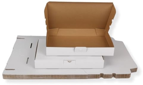 20 St. Maxibriefkarton 240 x 160 x 45 mm DIN A5 weiß Warensendung Faltkarton, Warenpost, Klappdeckelkarton