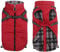 Warm Pet Dog Coats and Jackets,Waterproof Reflective Pet Dog Harness Vest Winter Puppy Clothes with Chest Strap, Outdoor Walking Adjustable Chest Strap-Red-XS