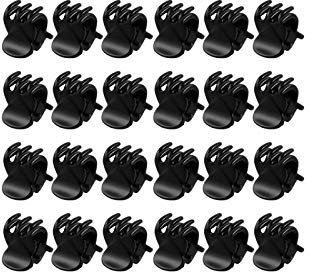 FLZONE Mini-Haarspangen, Kunststoff-Haarklammern, Kleine Haarspangen Kunststoff,Orchideen Clips, Klemmen für Mädchen und Frauen, schwarz, 24 Stück 1.5 cm Schwarz