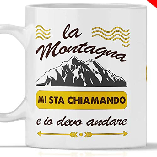 Tazza escursioni MONTAGNA. Mug particolare di ceramica per tutti coloro che amano la montagna