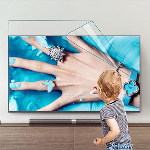 XQHD 32-75 Zoll Anti-Blaues Licht TV Displayschutzfolie, LCD-Display Displayschutz für Fernseher Blockiert Übermäßiges Schädliches Blaues Licht, Augenschutz,HD-58in(1269X721) mm