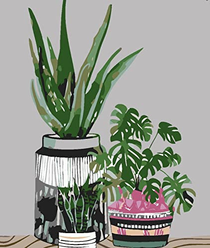 5D Diamond Painting Kits for Adult, Plants in pots, DIY Full Drill Art Kit Crystal Rhinestone Embroidery Art for Home Wall Decor Fun Gift Customizable 12×16 Inch