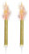 Ice Fountain Candle Cake Topper Sparkler for Birthday, Wedding, Anniversary Decoration. (2 PCS, Gold)