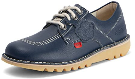 Kickers Unisex Kick Lo Shoes | Extra Comfortable | Added Durability | Premium Quality, Navy, 5 UK