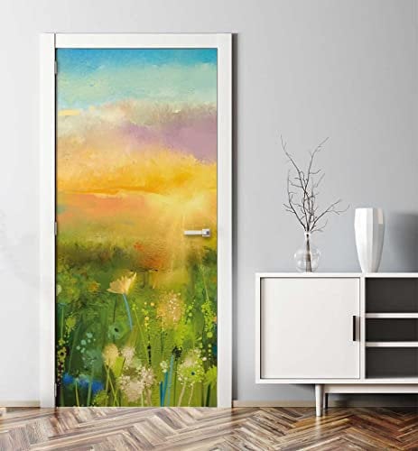 MyMaxxi - Tür bekleben mit Türtapete Türposter Türfolie Selbstklebend 90x200 Sonnenaufgang - Tür verschönern Türaufkleber ? Türposter Türklebefolie Mehrfarbig