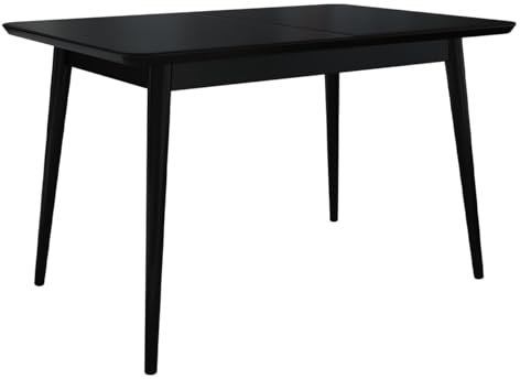 Mirjan24 Tisch für Esszimmer Sofilia 140x80, Ausziehbarer Tisch für Küche, Rechteckiger Esstisch, Praktischer Ausziehtisch, Küchentisch, Esszimmertisch (schwarz, 140 x 80 cm)