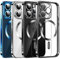 DOSNTO Magnetic Clear for iPhone 12 Pro Max Case with MagSafe [Original iPhone Exterior] [Integrated Camera Cover] Silicone Cover Slim Thin [Non-Yellowing] Anti-Fingerprint Scratch Wireless Charging