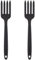 2 Forchette Da Cucina in Silicone Nero, Resistenti Al Calore, Antiaderenti, Ergonomiche, Lavabili, Ideali Per Servire Pasta, Mescolare E Cucinare