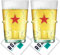Roxley Heineken Lot de 2 verres à bière demi-pinte Argenté