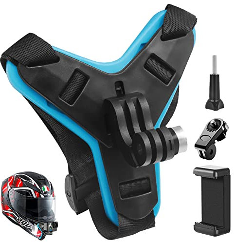 GZcaiyun Supporto per Casco da Motocicletta Regolabile per Action Camere