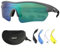 OUTDOORSPARTA Sport Sonnenbrille(6. Silber Rahmen, Volle Linse Gespiegelt Grün)