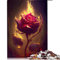 für Erwachsene 1000 Teile Puzzle brennende Rose Puzzles für Erwachsene Papppuzzles Puzzle für Sommerliebhaber (Größe 26x38cm)