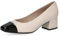 CAPRICE Damen Pumps Kleiner Absatz Elegant, Mehrfarbig (Offwhite/Black), 39 EU