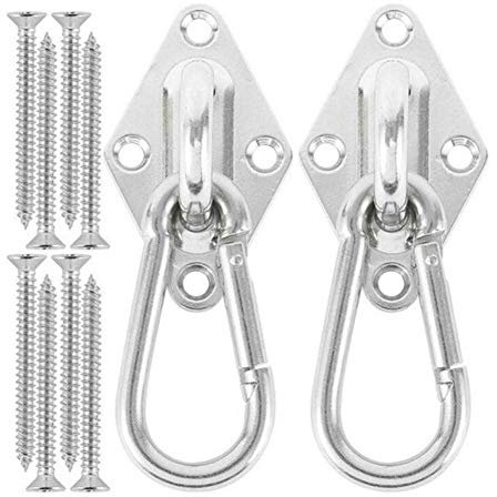 HeaRso Ösenhaken Schraube Stainless Steel Suspension Hammock Mount Deckenhaken Halterung Trapeze Schwingen Kit Aufhänger for Hängematte Luft Yoga Hängesessel Deckenhaken Eye Bolt