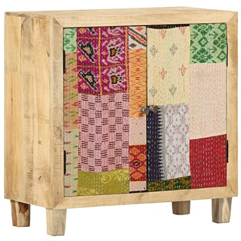 RAUGAJ Sideboard Patchwork 70x35x75 cm Mangoholz massiv Artikelfarbe mehrfarbig