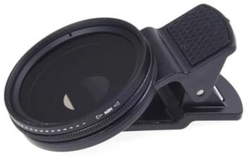37mm ND 2-400 Filtro per obiettivo della fotocamera Filtro per fotocamera cellulare con clip universale per obiettivo Smartphone Filtro a densità neutra Filtro polarizzatore circolare