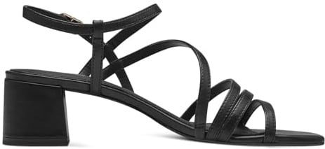 Tamaris Damen Keilsandalen, Frauen Sandalen,offene Schuhe,Strandschuhe,Keilsandaletten,Keilabsatz,Wedge-Heel,bequem,flach,Black,37 EU