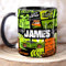 The Whistling Wren Personalised Racing Cars Mug with Name, Boys Cars Coffee Cup, Personalised Mug for Boy, Son, Grandson