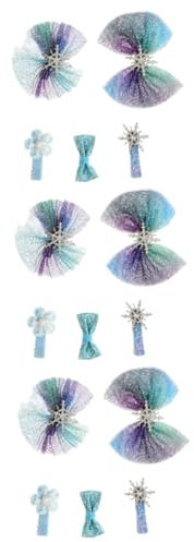 MAGICLULU 15 Stk Schneeflocke Haarspange Haarnadeln Haarspangen mit Schneeflocken kinder haarschmuck hair accessories for Haarbänder Haarklammer Schneeflocke Haarnadel Krawatte