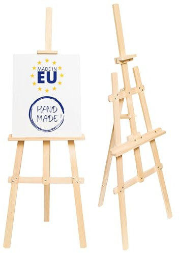 Staffelei Holz groß 180 cm - Hochzeit Leinwand Ständer höhenverstellbar Staffeleien für Maler Feldstaffelei Holzstaffelei für Kinder und Erwachsene Buchenholz