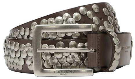 LIEBESKIND Damen Belt-h 38mm 95 Studded Belts Washed Leather Belt (1er Pack)
