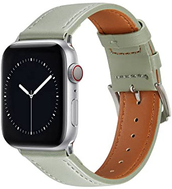 AKABEILA Compatible avec Apple Watch 49 mm, 46 mm, 45 mm, 44 mm, 42 mm, 41 mm, 40 mm, 38 mm, bracelet de rechange en cuir pour Watch Series Ultra 10 9 8 7 6 SE 5 4 3 2 1, 38/40/41/Series 10 42MM,