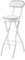Klapphocker Stuhl 70 cm 75 cm, runder gepolsterter Faltbarer Barhocker mit Rückenlehne und Fußstütze, klappbarer Küchen-Hochstuhl für Pub, Bistro, Garten (weiß, 70 cm)