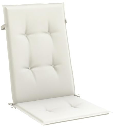 vidaXL Hochlehner-Auflagen 4 STK. Melange Creme 120x50x4 cm Stoff