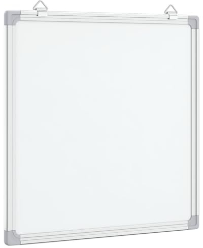 vidaXL Magnetisches Whiteboard, Memoboard mit Haken Metallrückwand, Magnettafel für Schule Konferenzraum Büro, Schreibtafel, Aluminium