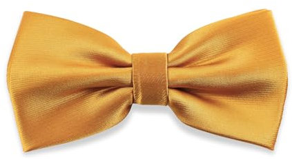 Massi Morino Fliege Herren Gold vorgebunden und verstellbar - Goldene Anzug Herrenfliege | Bow Tie mit großer Farbauswahl