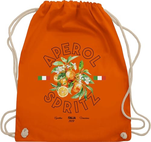 Shirtracer Turnbeutel Rucksack - Party & Alkohol Damen - Aperol Spritz Italia 1919 | Aperol Merchandise | Aperol Accessoires - Unisize - Orange - saufrucksack sauf beutel festival clothes alki tasche