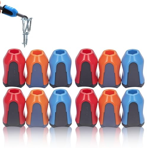 Candeon Schraubendreher Magnetring, 12 Stück 2 In 1 Magnetizer Ring Magnetischer Schraubenring FüR Strengthen Magnetized/Demagnetizing, Magnetisch Schraubenhalter FüR 1/4-Zoll Schaft-Schraubendreher