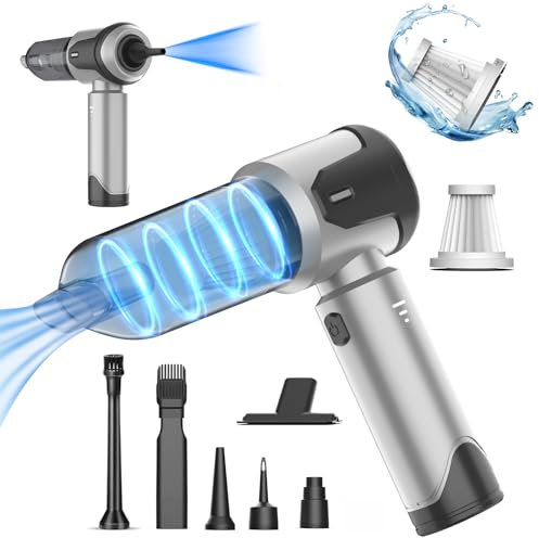 Dnoyevvs Aspirapolvere Senza Fili, 20000Pa Mini Aspirapolvere Auto Portatile con accessori, 3 marce, ventilatore elettrico per auto, cucina, casa e peli di animali (C)